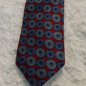 Nordstrom Silk Multi Colored Circle Pattern Neck Tie Office Church Artsy Bold